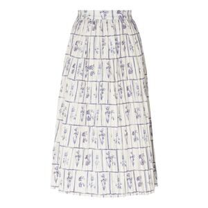 KHAITE Sylvia Pleated Floral Cotton Skirt - Us 8 Multi